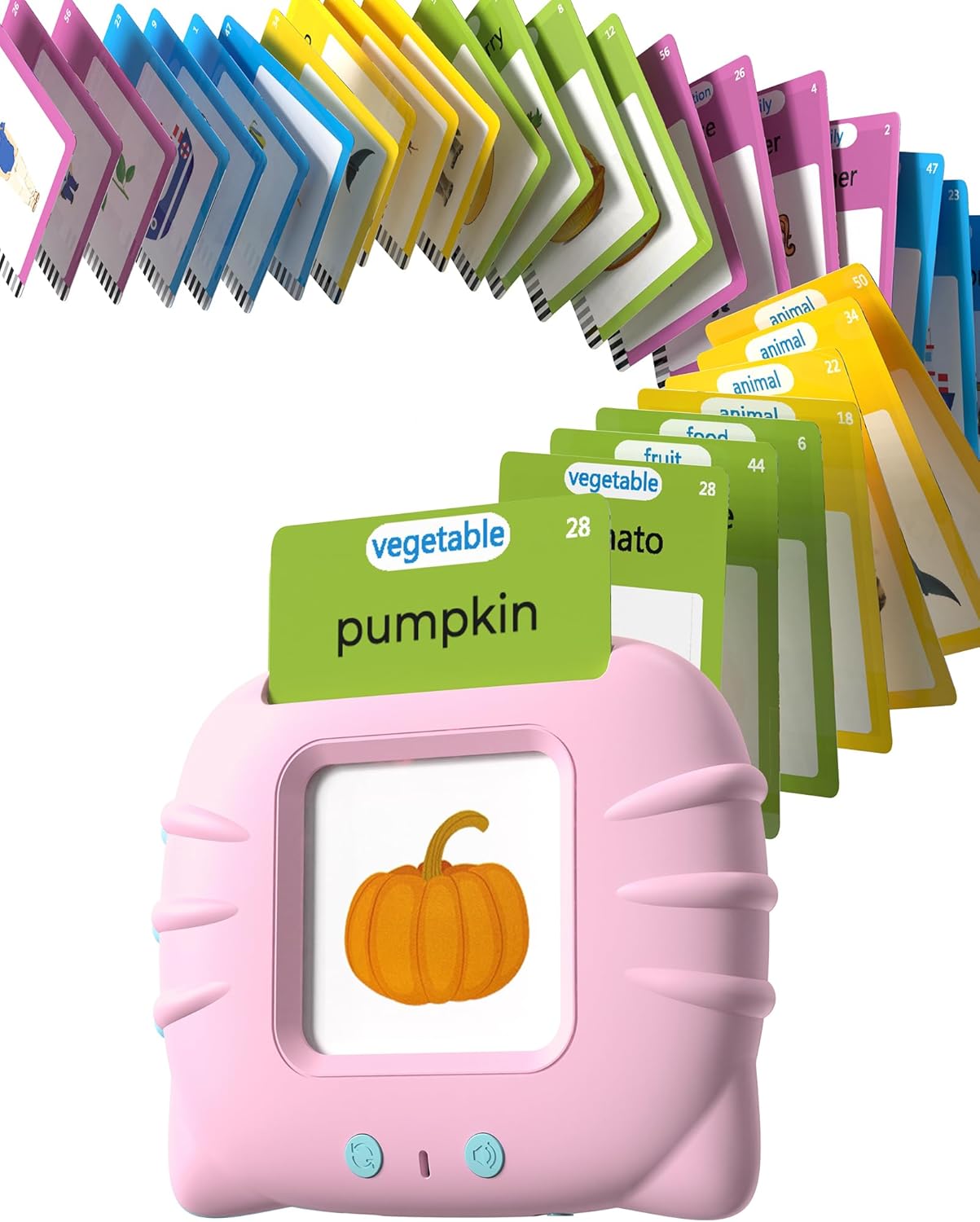 Airbition Talking Flash Cards for Toddlers 1 2 3 4 Year Olds, Montessori Language Learning Toys with 224 Words, Pocket Speech Therapy Toys, and Speech Development Educational Playthings for Children