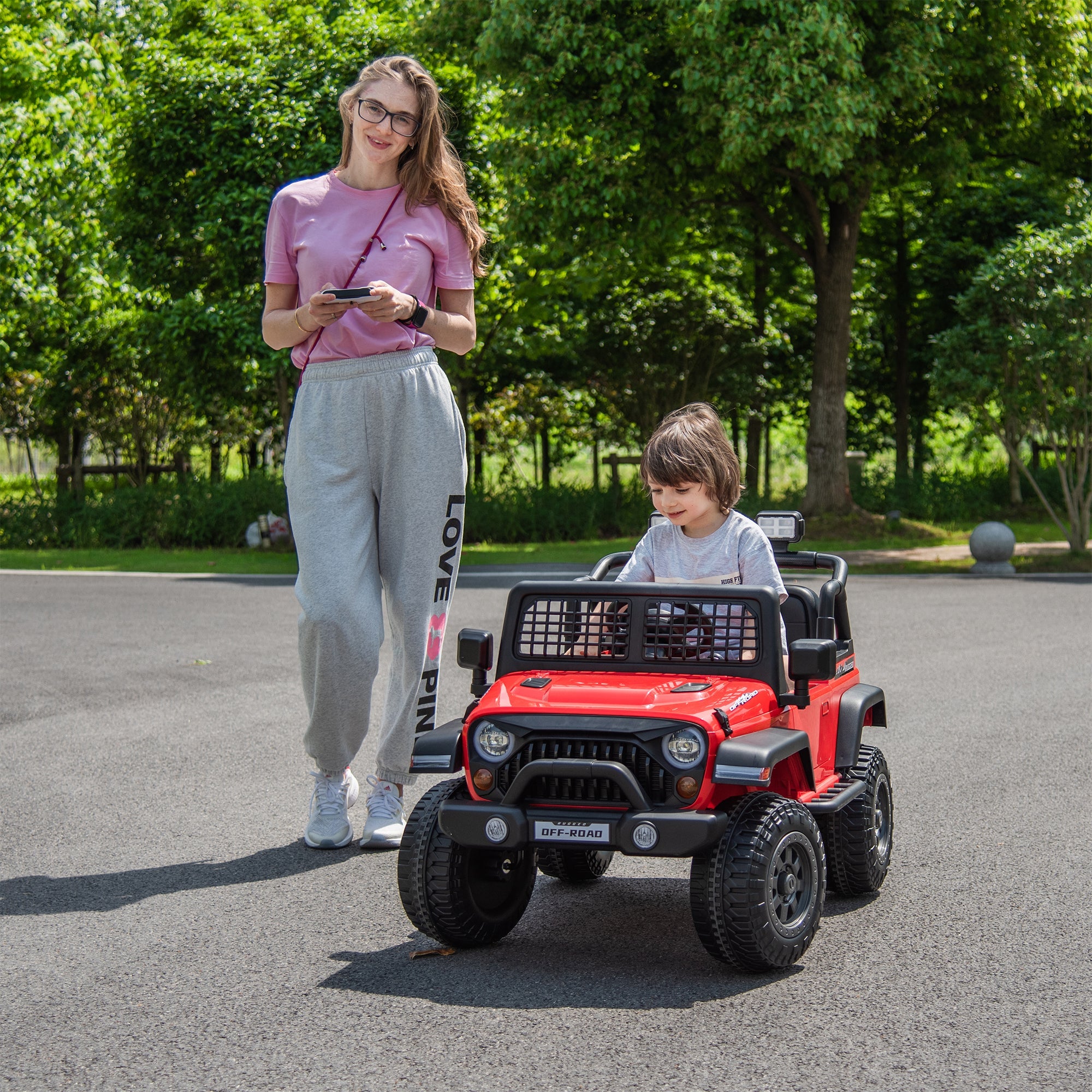 2026 Rugged Jeep Style 24V Kids Ride On Car with Remote Control