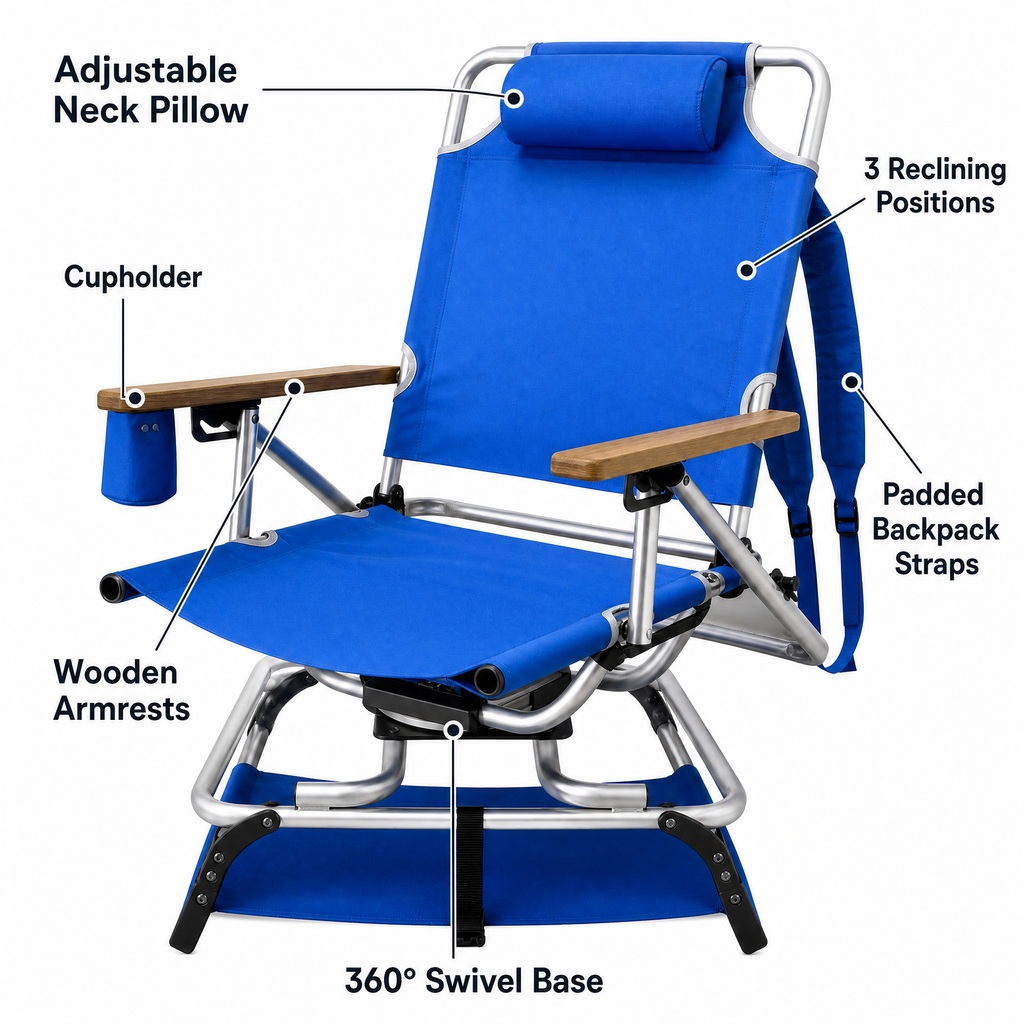 Orbit 360° Swivel Beach Chair